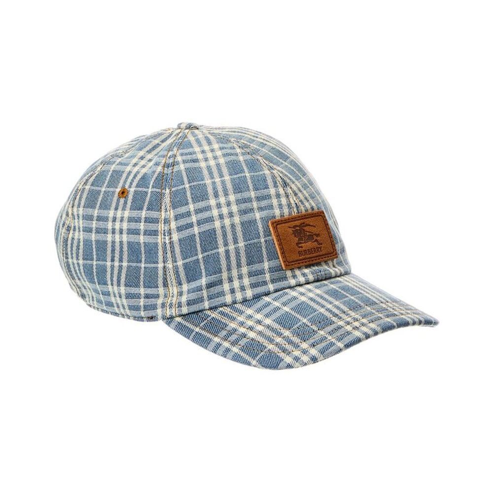 Burberry Denim Baseball Cap, Blue